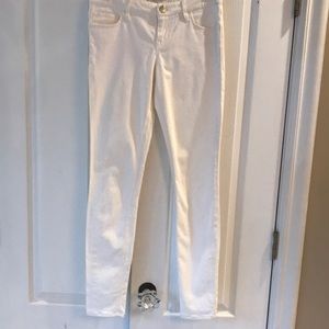 Express cream colored skinny jeans. Size 2